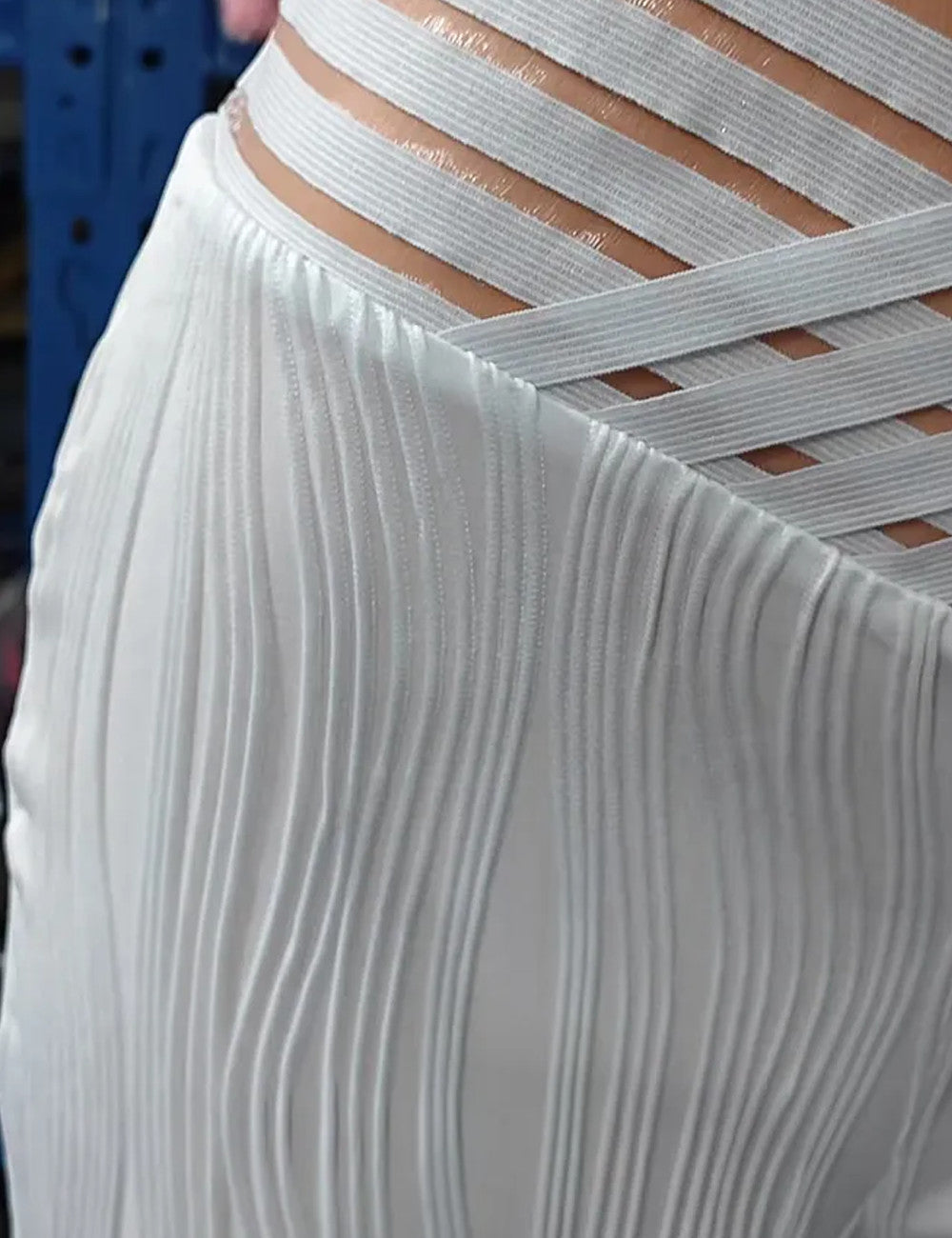 Elegant High Waist Textured Flared Pants