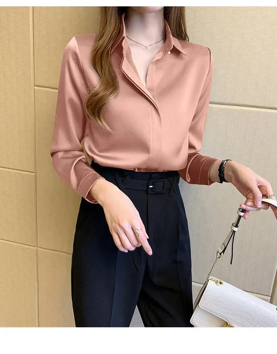 Silxi™ Chic Elegant Satin Blouse