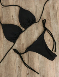 Mingi™ Bikini Set Push-up Effen kleur Zomer 2024
