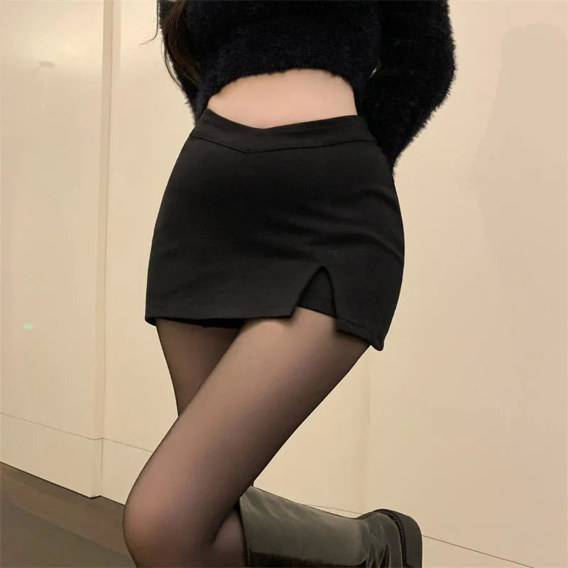 Waist Split Short Skirt