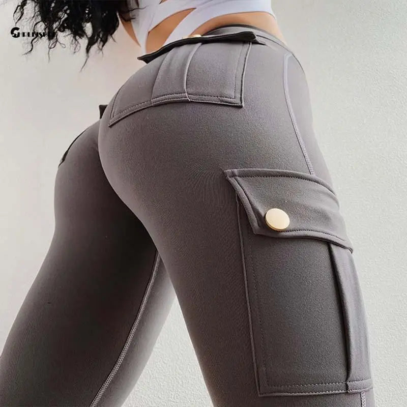 High Waist Yoga Cargo Pants