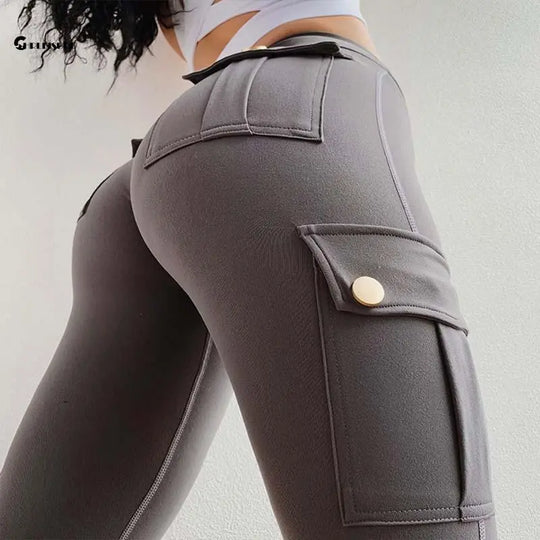 High Waist Yoga Cargo Pants