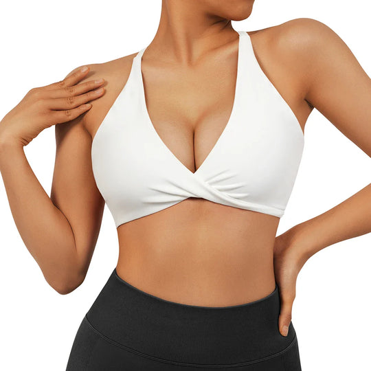 Cross Push Up Backless Sport Bra