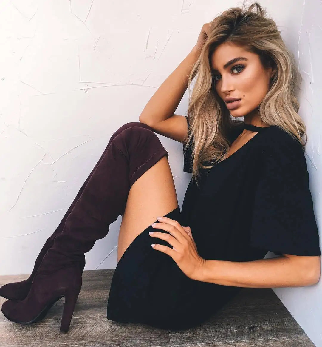 Elegant Deep V Neck Cut Out Mini Dress