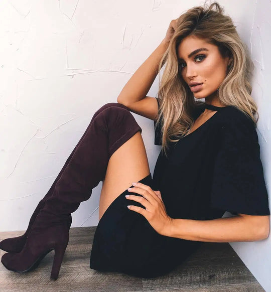 Elegant Deep V Neck Cut Out Mini Dress