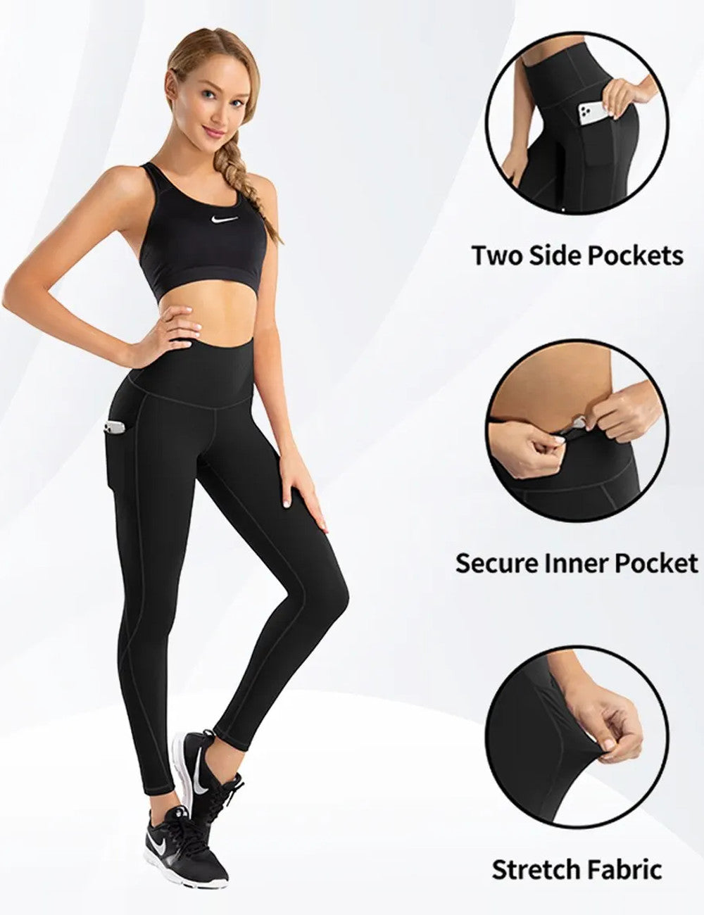 Yoga Fitness Pants with Phone Pockets